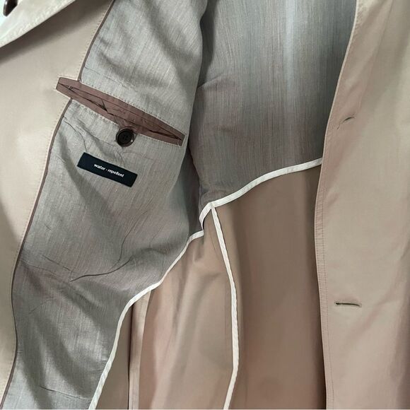 BOSS Hugo Boss Men’s Light Tan Trench Coat 46R - Picture 9 of 14